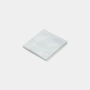 Mini vierkante waterverf stenen grijze bloem logo post-it® notes