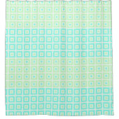 Mini vierkanten in vierkanten Mint Spearmint Douchegordijn (Voorkant)