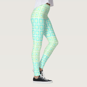 Mini vierkanten in vierkanten Mint Spearmint Leggings
