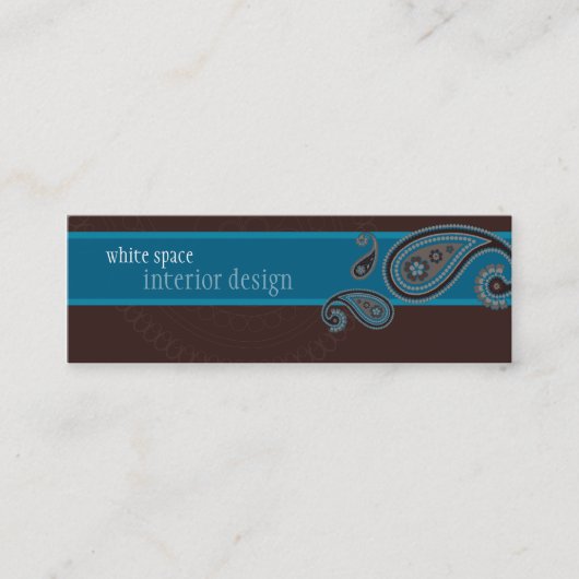 MINI VISITEKAARTJE:: paisley 1 Mini Visitekaartje (Voorkant)