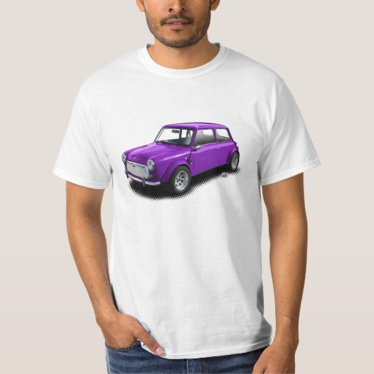 Mini voiture pourpre classique sur le T-shirt (Devant)