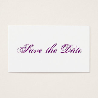 Mini wedding save the Date cards in purple