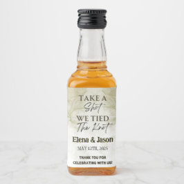 Mini Whiskey Botlle Label - Liquor Label - Wedding Likeurfles Etiket