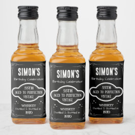 Mini Whiskey Fles Label -  Etiket van de Vloeistof