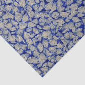 Mini White Shells op een blauwe achtergrond Decoup Tissuepapier (Detail)