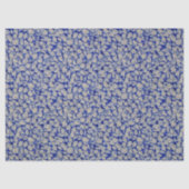 Mini White Shells op een blauwe achtergrond Decoup Tissuepapier (Voorkant)