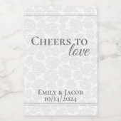 Mini wijnflesjes Proost op LIEFDE Wijn Etiket (Enkel label)