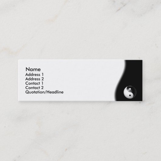 Mini Yin-Yang Carte de visite (Devant)