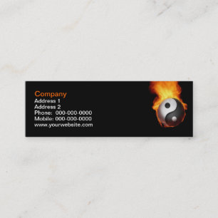 Mini Yin Yang sur le Carte de visite du feu