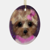 MINI YORKIE POO KERAMISCH ORNAMENT (Rechts)
