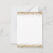 MINI Ze zei Ja Gouden Glitter Uitnodiging Trouwfee (Achterkant)