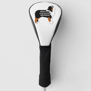 miniature aussie black tri name silo golfheadcover
