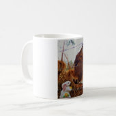 Miniature Brown horse & Easter Bunny Koffiemok (Voorkant links)