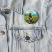Miniature Brown horse Valentijn Heart Ronde Button 5,7 Cm (In situ)