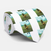 Miniature Brown horse Valentijn Heart Stropdas (Opgerold)