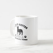 Miniature Bull Terrier design Koffiemok (Voorkant links)