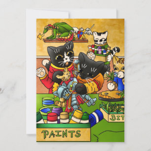 Miniature Chat Chevalier Modèle Peinture Chats