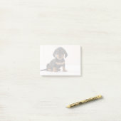 Miniature Dachshund Sitting Post-it® Notes (Op bureau)
