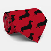 Miniature Dachshund Stropdas (Opgerold)