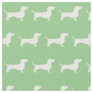Miniature Dachshund Weiner Dog Pet Sage Green Stof