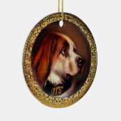 MINIATURE DOG PORTRAITS Bloodhound Keramisch Ornament (Rechts)