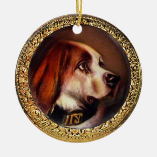 MINIATURE DOG PORTRAITS Bloodhound Keramisch Ornament (Voorkant)
