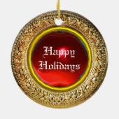 MINIATURE DOG PORTRAITS Bloodhound Keramisch Ornament (Achterkant)