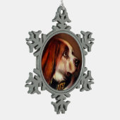 MINIATURE DOG PORTRAITS Bloodhound Tin Sneeuwvlok Ornament (Links)