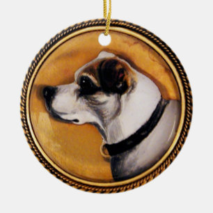 MINIATURE DOG PORTRAITS Fox Terrier Keramisch Ornament
