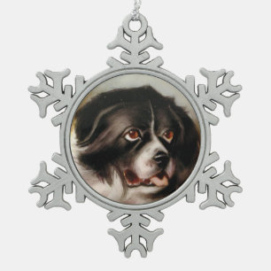 MINIATURE DOG PORTRAITS Newfoundland Tin Sneeuwvlok Ornament