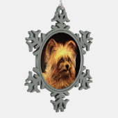 MINIATURE DOG PORTRAITS Skye Terrier Tin Sneeuwvlok Ornament (Links)