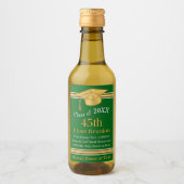 Miniature Étiquette bouteille de vin, vert et or (Devant)