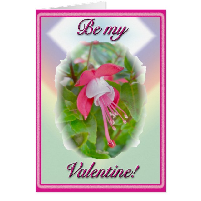 Miniature Fuschia Valentijn Card (Voorkant)