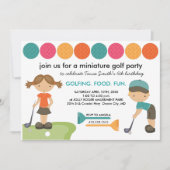 Miniature Golf Anniversaire fêtes Invitations pour (Devant)