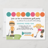 Miniature Golf Anniversaire fêtes Invitations pour (Devant)