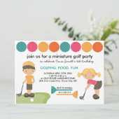Miniature Golf Anniversaire fêtes Invitations pour (Debout devant)