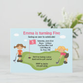 Miniature Golf Party Invitation Kaart (Staand voorkant)