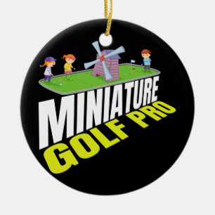 Miniature Golf Pro I Golfclub Golfer Golfers Keramisch Ornament