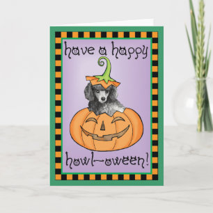Miniature Halloween Poodle Kaart
