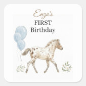 Miniature Horse Storybook 1st Birthday Stickers (Devant)