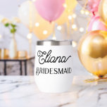 Miniature minimaliste en acier inoxydable<br><div class="desc">Pour vos demoiselles d'honneur ou d'autres membres de votre fête nuptiale à célébrer à votre douche nuptiale,  à votre fête de bachelorette,  à votre dîner de répétition,  à votre réception de mariage et à d'autres événements mariages. Personnalisez avec son nom.</div>