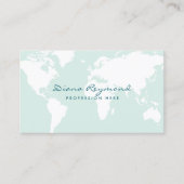 Miniature moderne, carte du monde sur bleu turquoi (Devant)