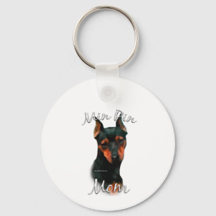 Miniature Pinscher (blk) Mam 2 Sleutelhanger