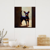 Miniature Pinscher Dog Poster (Keuken)
