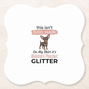 Miniature Pinscher Glitter Grappig Hond Shirt Ontw Kartonnen Onderzetters
