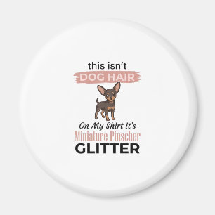 Miniature Pinscher Glitter Grappig Hond Shirt Ontw Magneet