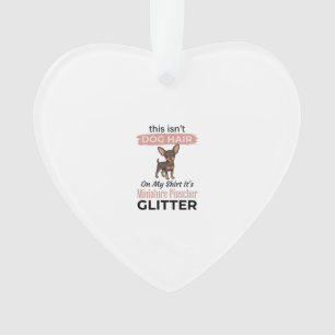 Miniature Pinscher Glitter Grappig Hond Shirt Ontw Ornament