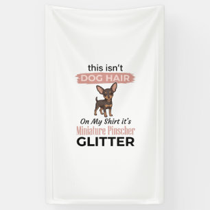 Miniature Pinscher Glitter Grappig Hond Shirt Ontw Spandoek