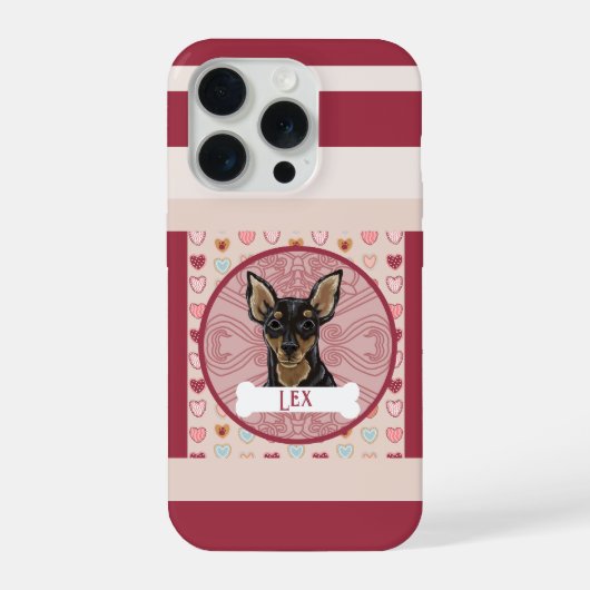 Miniature Pinscher Heart iPhone 11 Pro Case (Verso)