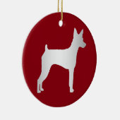 Miniature Pinscher Keramisch Ornament (Rechts)